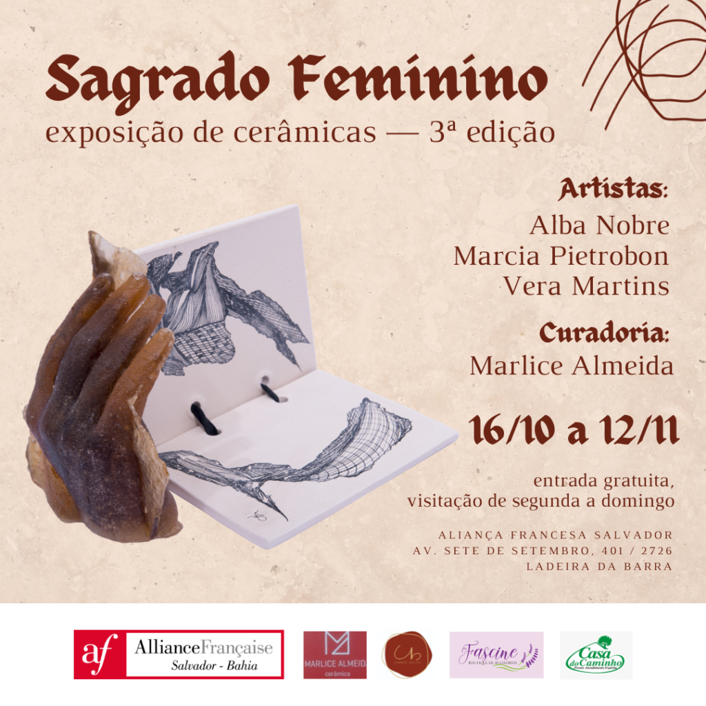 Exposição de cerâmicas Sagrado Feminino (16/10) - Aliança Francesa Salvador